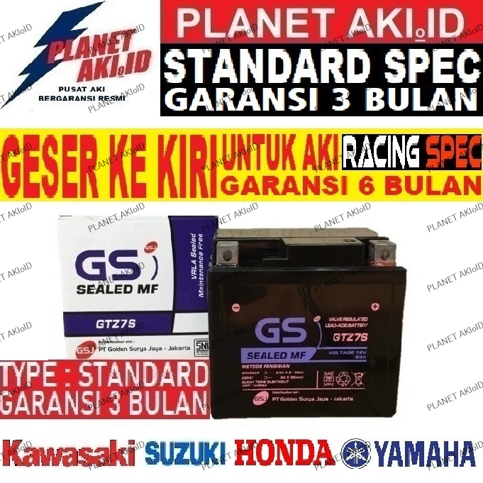 Aki Motor Yamaha Nmax 155 Aerox 155 Lexi Fazzio Freego GTZ7S Accu Kering MF