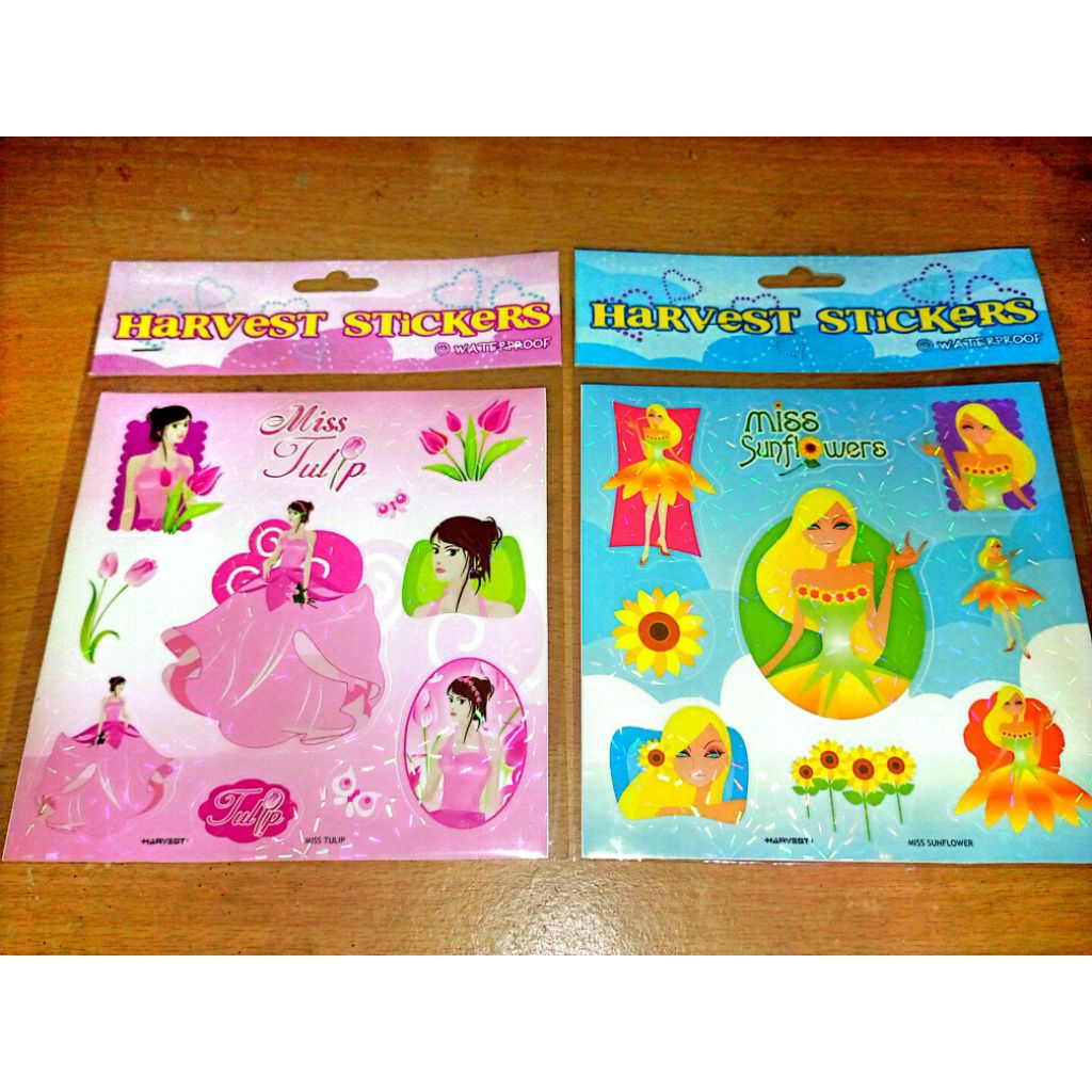 Collectible Stiker Harvest Original | Collection Stiker Harvest | Miss Tulip & Miss Sunflower