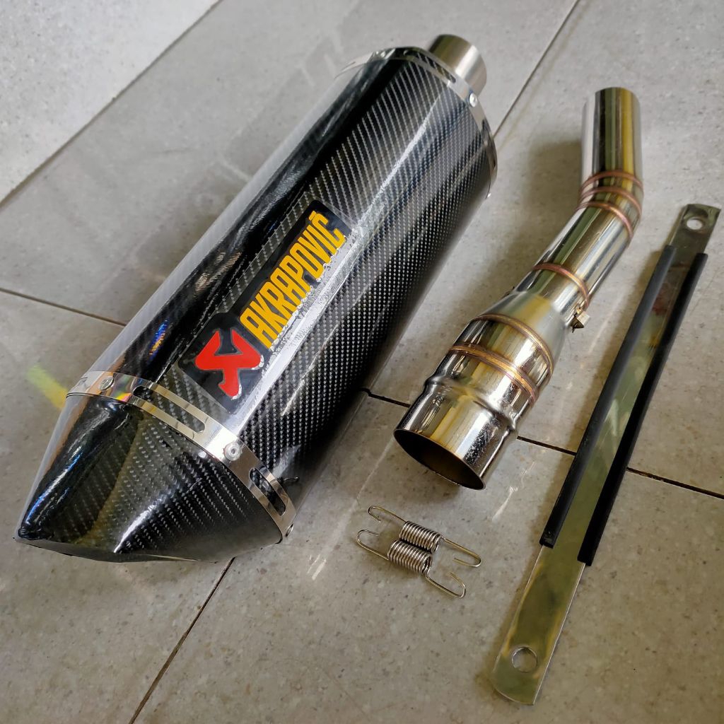 KNALPOT RACING AKRAPOVIK LAYANG KARBON SILINCER PLUS SLIP ON CBR FACELIFT CBR LOKAL NINJA 250 DLL