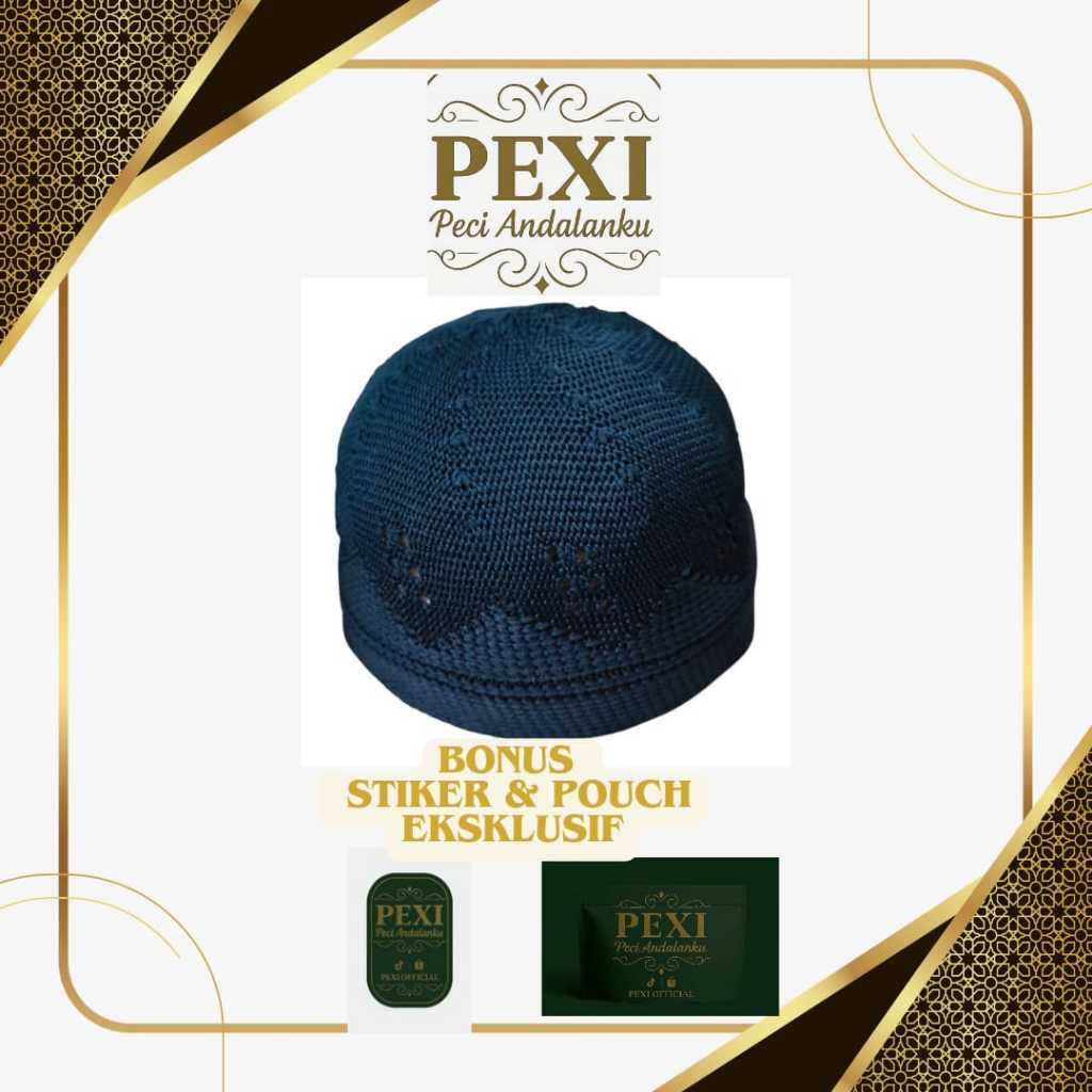 PEXI Peci Rajut Turki Kopiah Bulat Dewasa Bahan Elastis