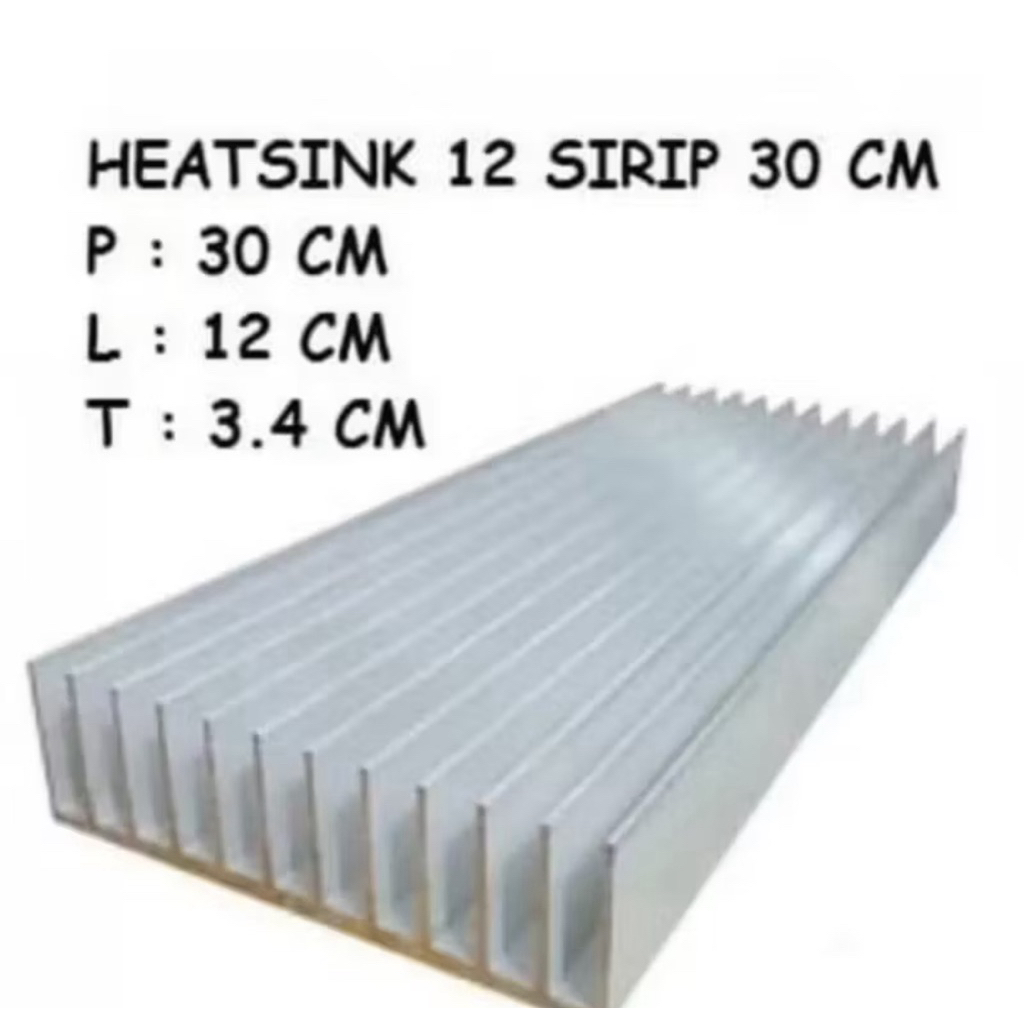 PENDINGIN 12 Sirip 30cm 4MM HEATSINK