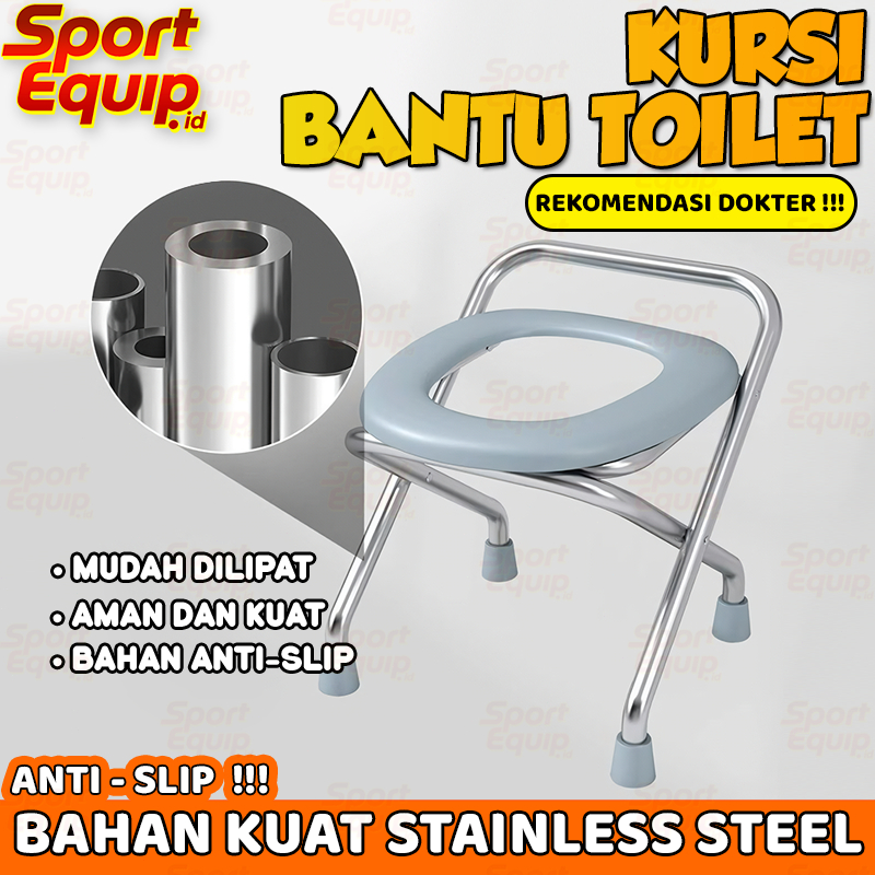 Kursi Toilet Lipat Kursi Toilet Praktis Kursi Toilet WC Duduk Orang Tua Dan Ibu Hamil Dewasa