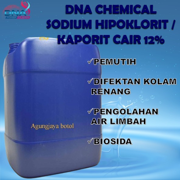 [DNA] Kaporit Cair / Sodium Hipoklorit 12% / Sodium Hypochlorite - 20 Kg