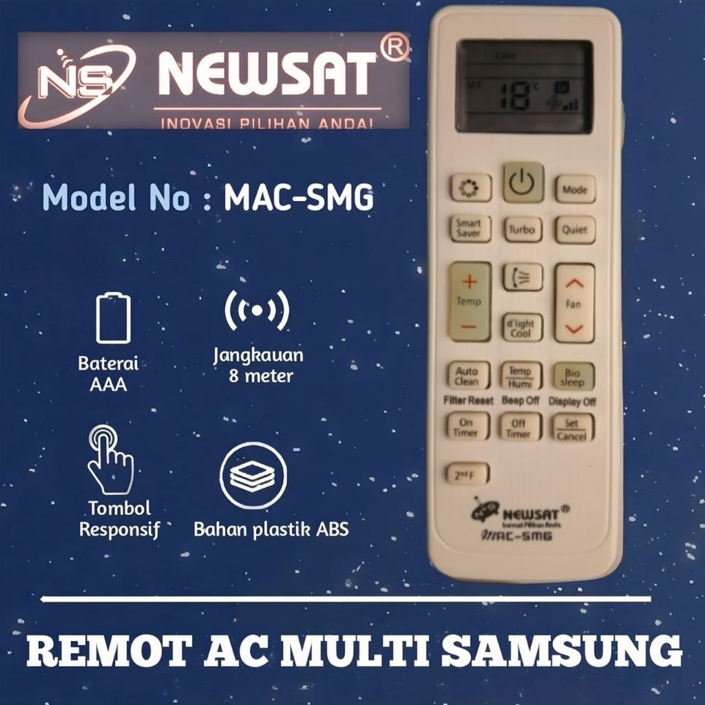 REMOTE REMOTE AC SAMSUNG MULTI UNIVERSAL MAC-SMG