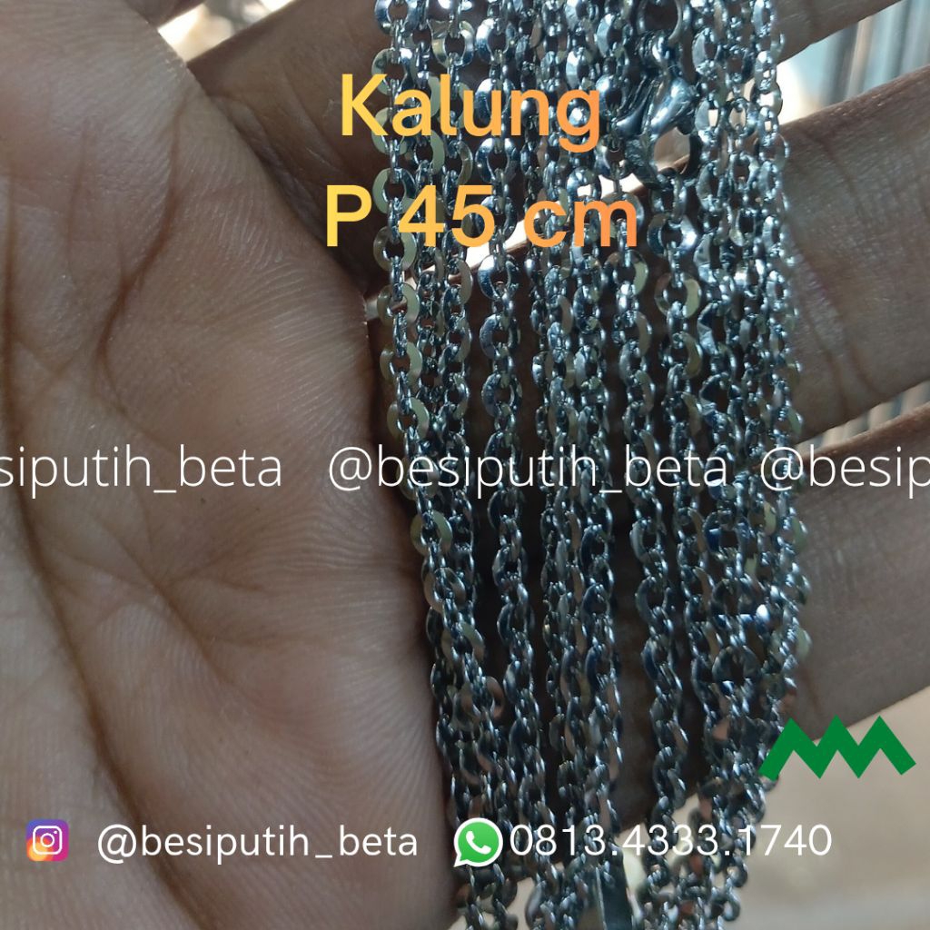 kalung besi putih ambon / besi putih asli