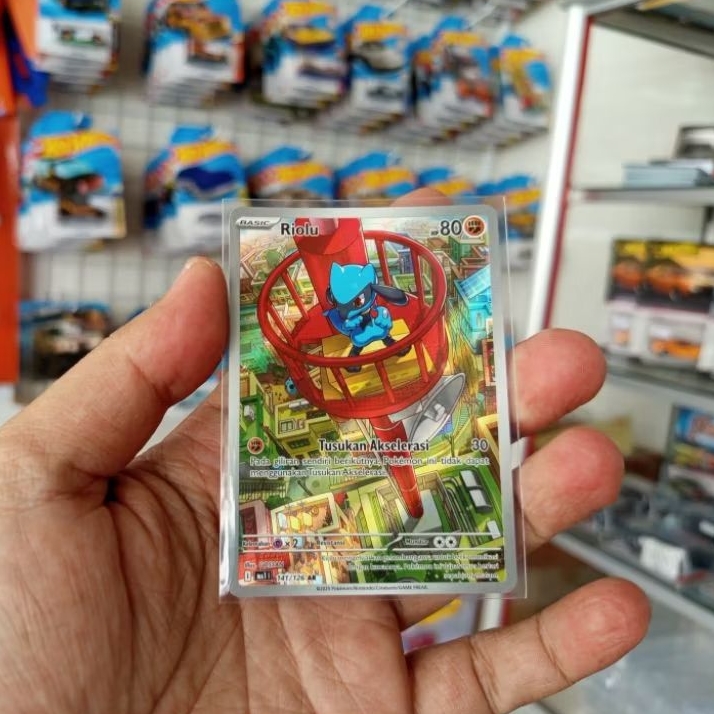 KARTU TCG POKEMON RIOLU 141/126 AR FREE TOPLOADER