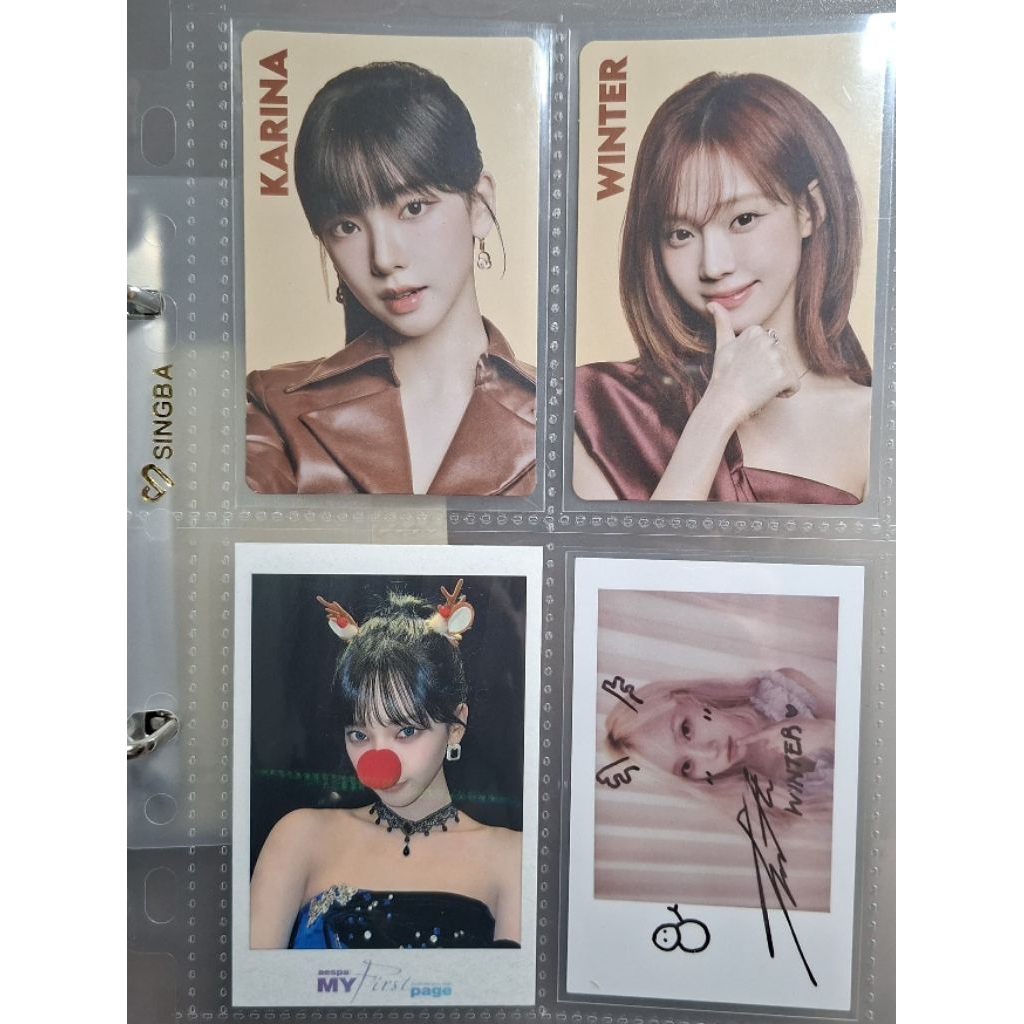 READY PHOTOCARD AESPA NABATI KARINA WINTER MY FIRST PAGE KARINA WHIPLASH KMS POLAROID WINTER