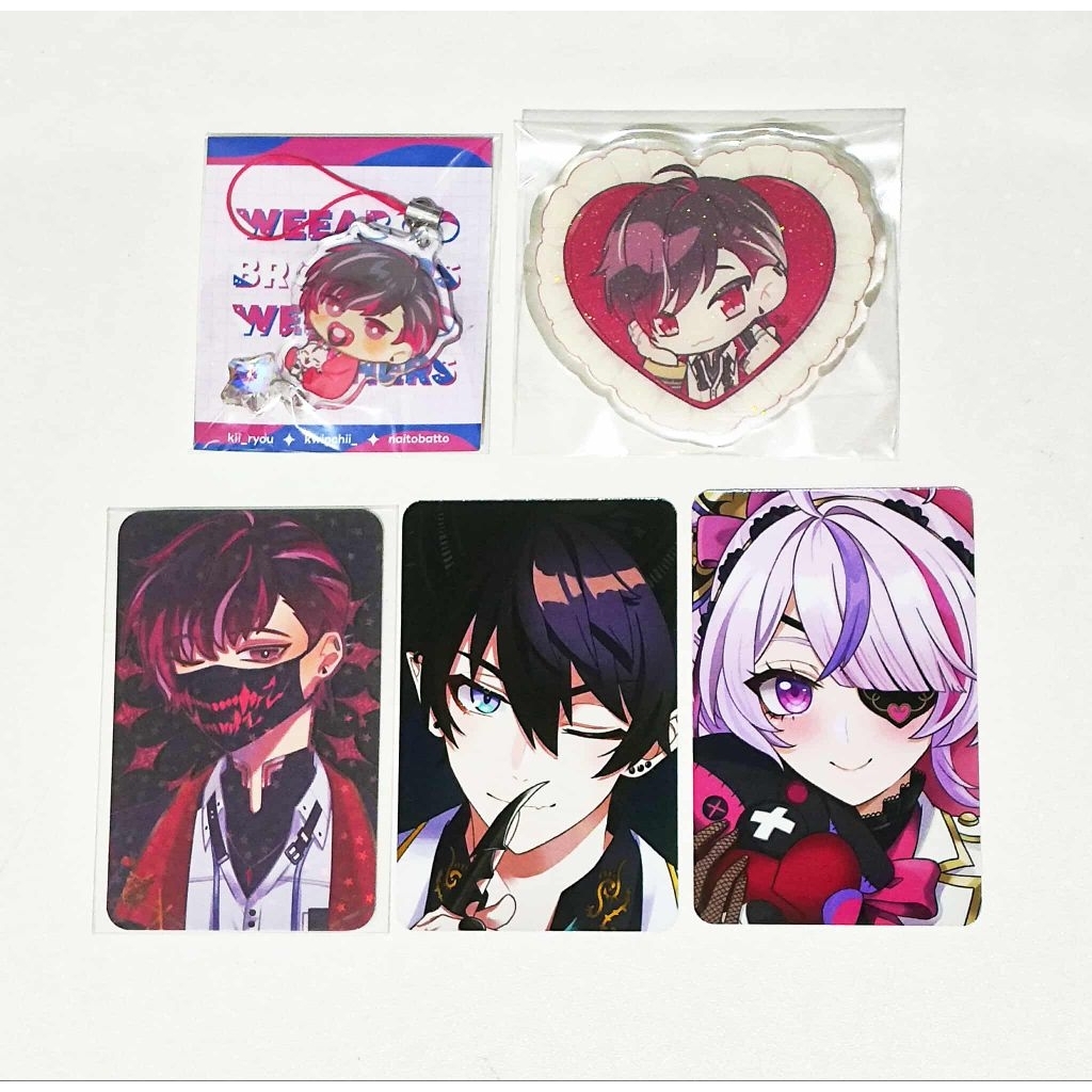 Nijisanji EN Fanmerch Acrylic Pin Phonestrap Photocard Ver Vermillion Maria Marionette Ren Zotto