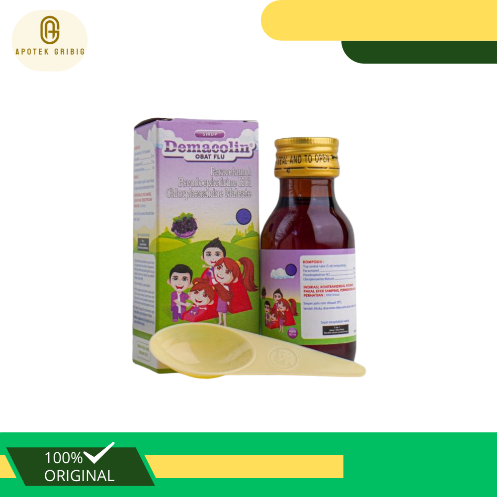 Demacolin Sirup 60 Ml Untuk Gejala Flu Anak