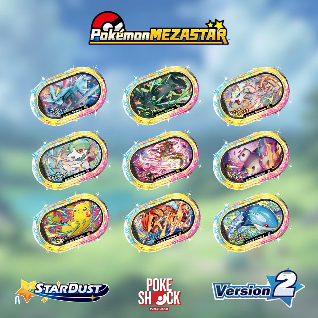 POKESHACK | Fullset / Satuan Mezatag Tag B6 Season / Versi 2 Pokemon Mezastar 100% ORI MESIN Kyogre 