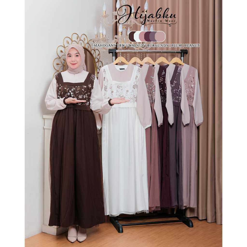 AYESSA DRESS HIJABKU,LIRRA DRESS HIJABKU, GAMIS RENDA, BAJU MUSLIM
