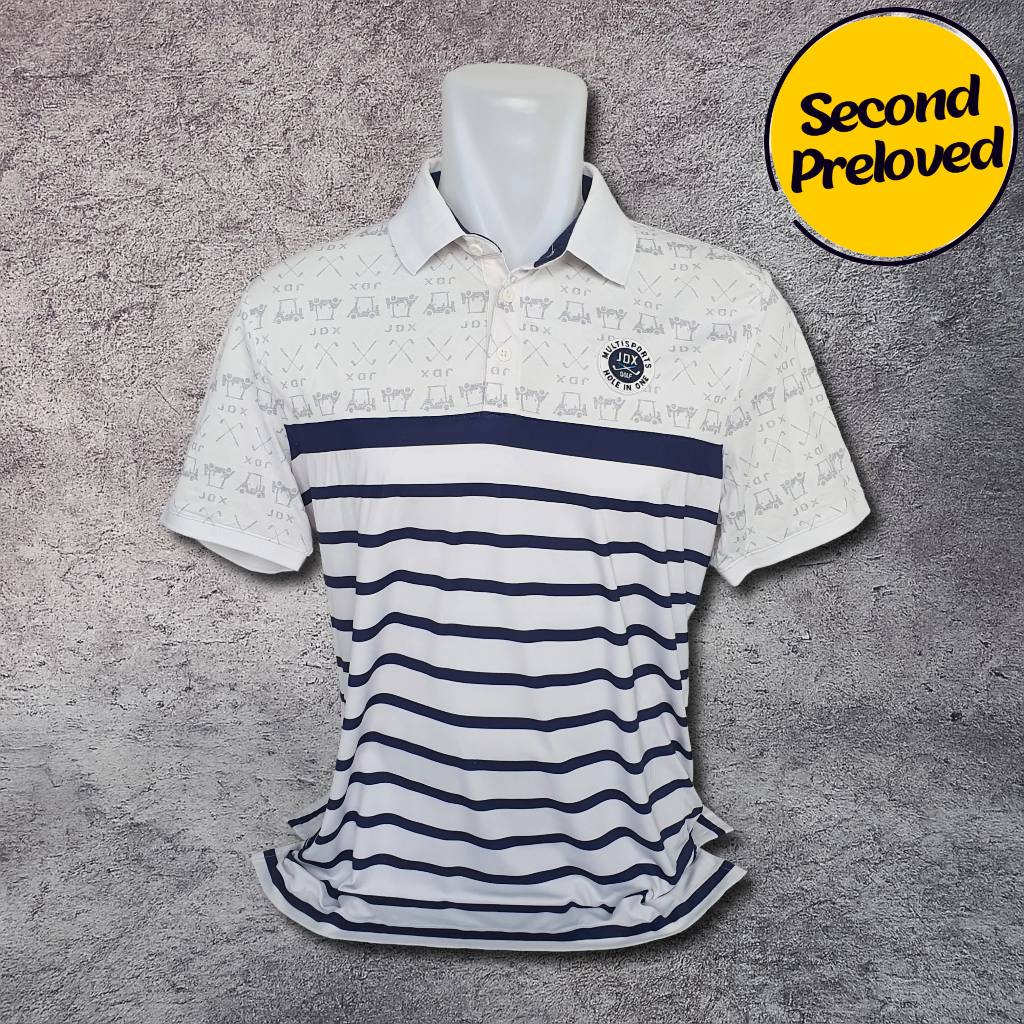 Baju Kaos Polo JDX - Size M sd L / Lebar Dada 53 cm - Original - Second
