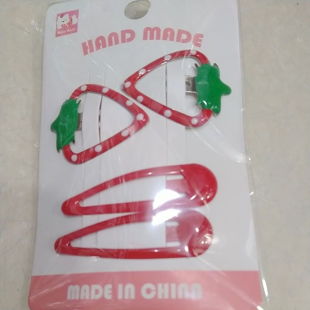 JEPIT RAMBUT ANAK MOTIF BUAH STRAWBERRY