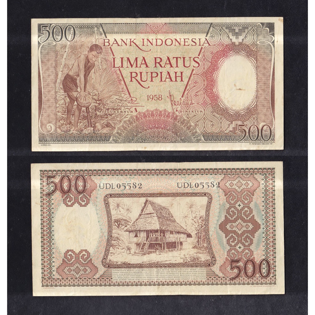 Uang kuno 500 rupiah tahun 1958 seri Pekerja-1