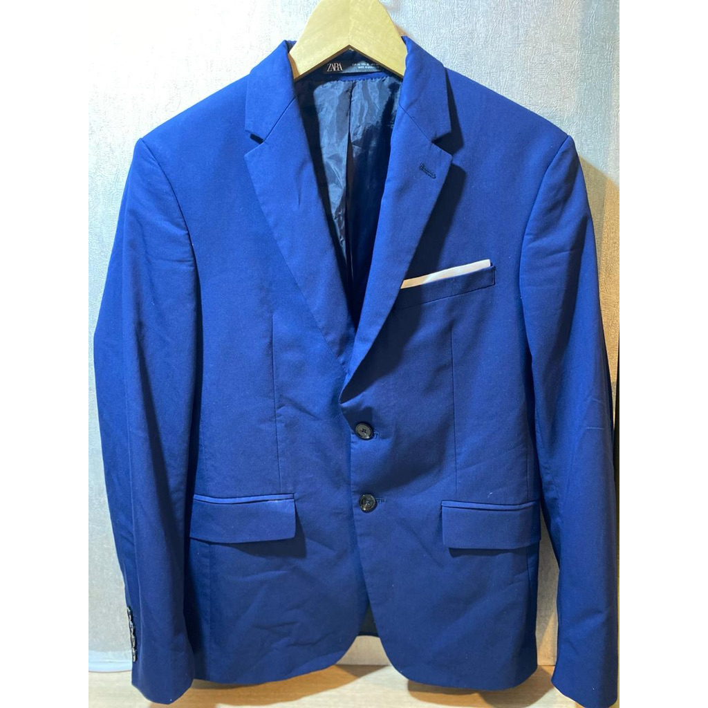 Jas Formal Pria Zara Navy Blue Men’s Blazer Murah Bagus Branded