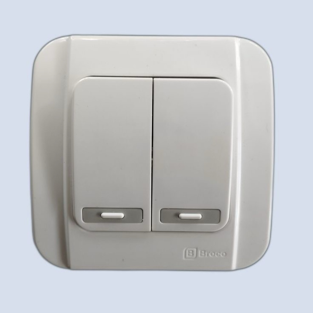 Saklar Broco Galeo Double | Saklar Lampu 2 Tombol