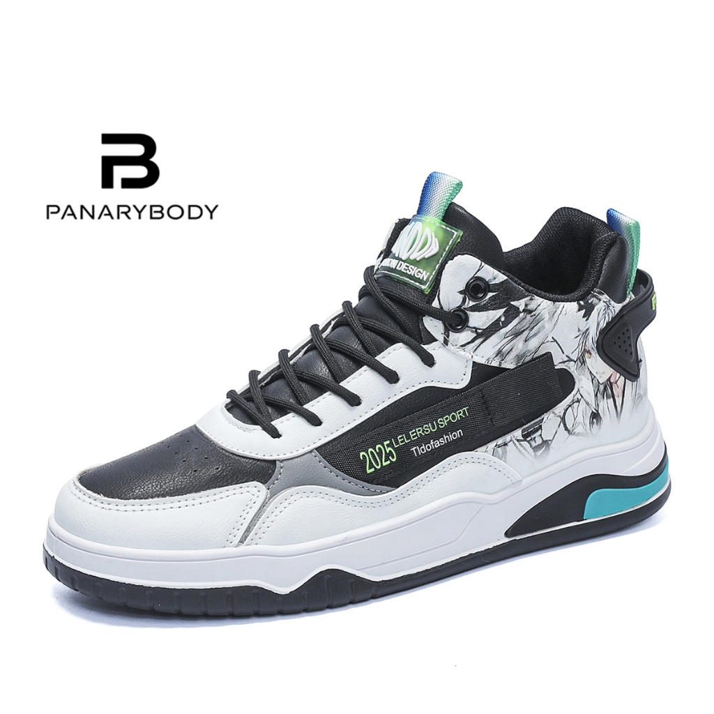 PANARYBODY Sepatu Pria Sneakers Sepatu Kuliah Cowok  Sepatu Hitam Santai Bagus Trendy Sepatu Cowok J