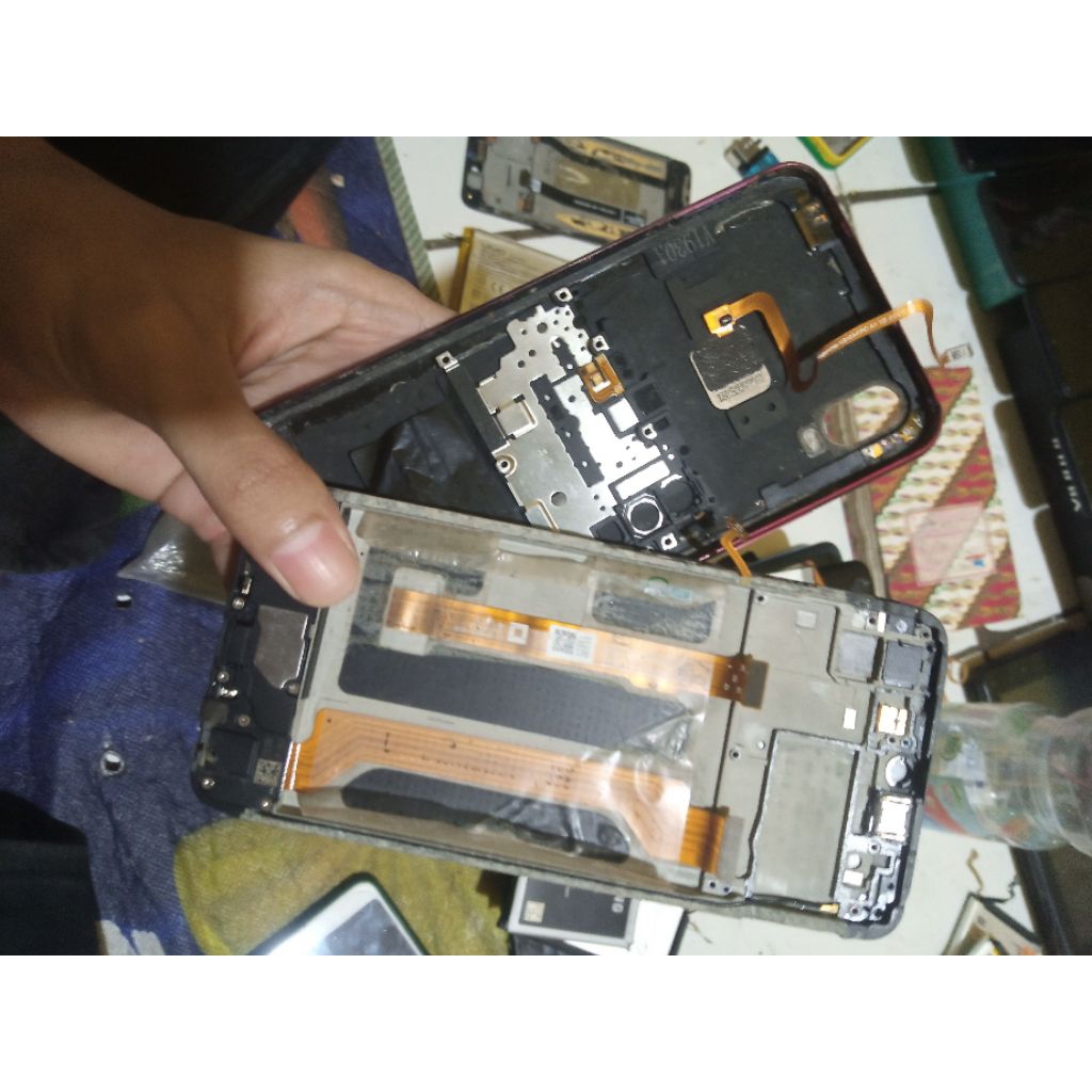 Frame+backdoor+Fingerprint Vivo Y11 Original Cabutan Second