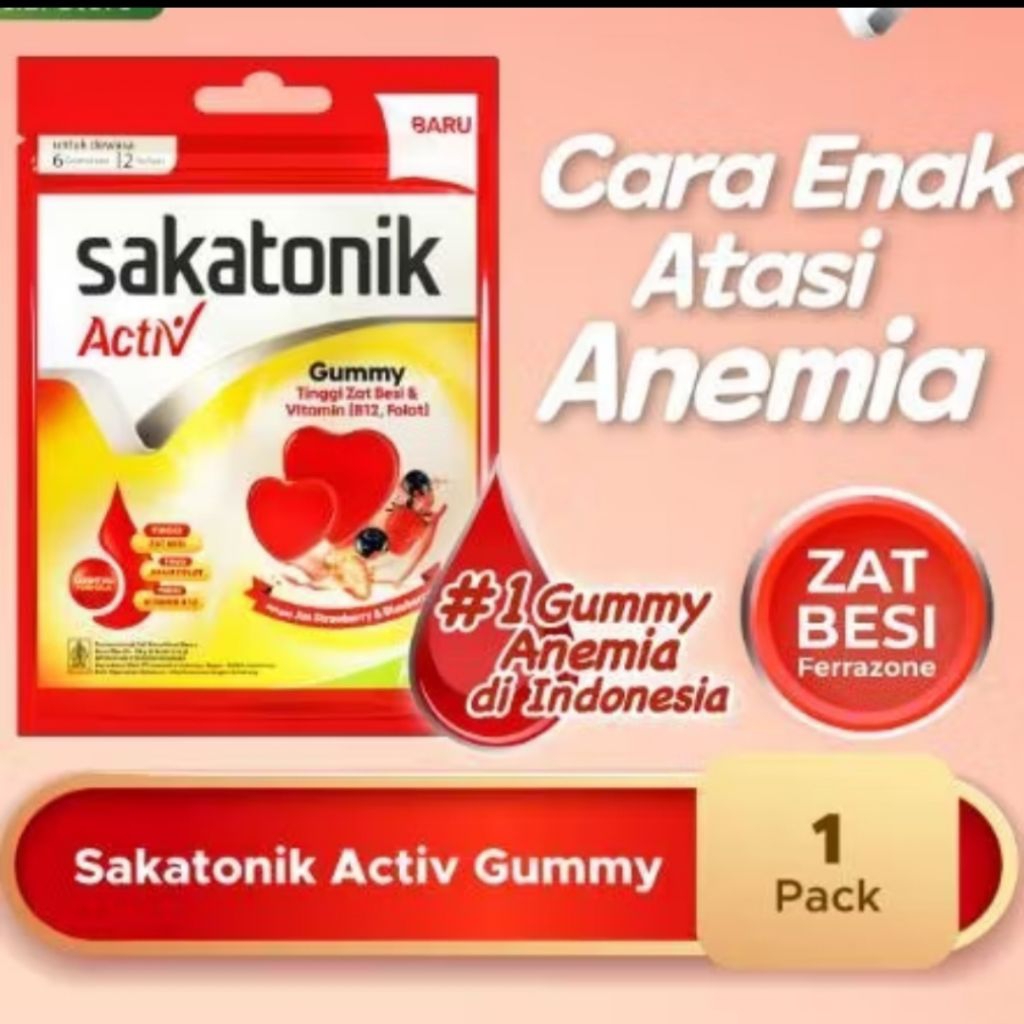 Sakatonik Activ Gummy - Multivitamin Zat Besi