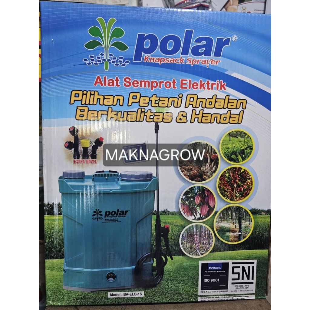 Knapsack sprayer/pompa/tanki POLAR elektrik 16 liter