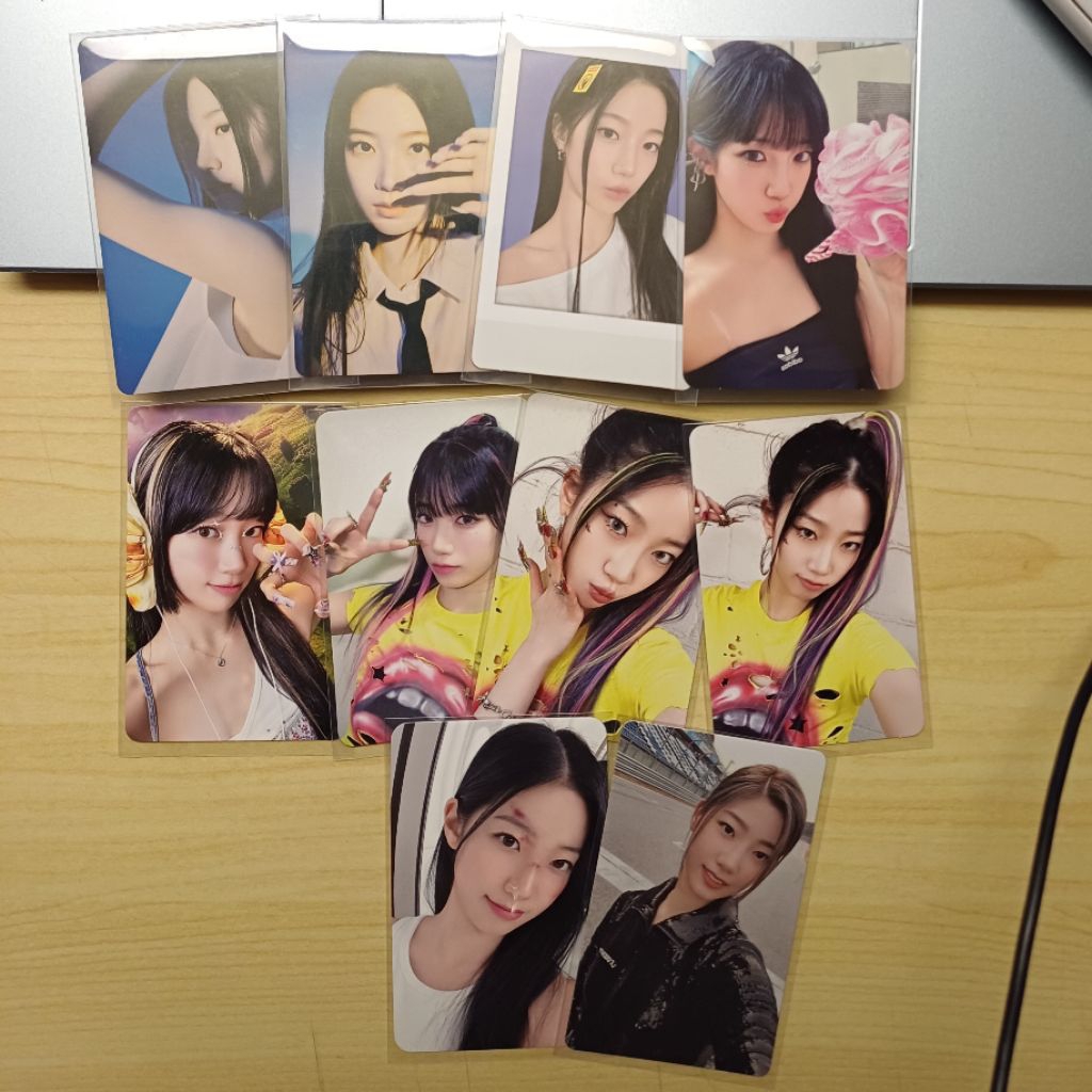 lesserafim kazuha official photocards — fearless, jp, antifragile, hot, spaghetti, crazy, anti fragi