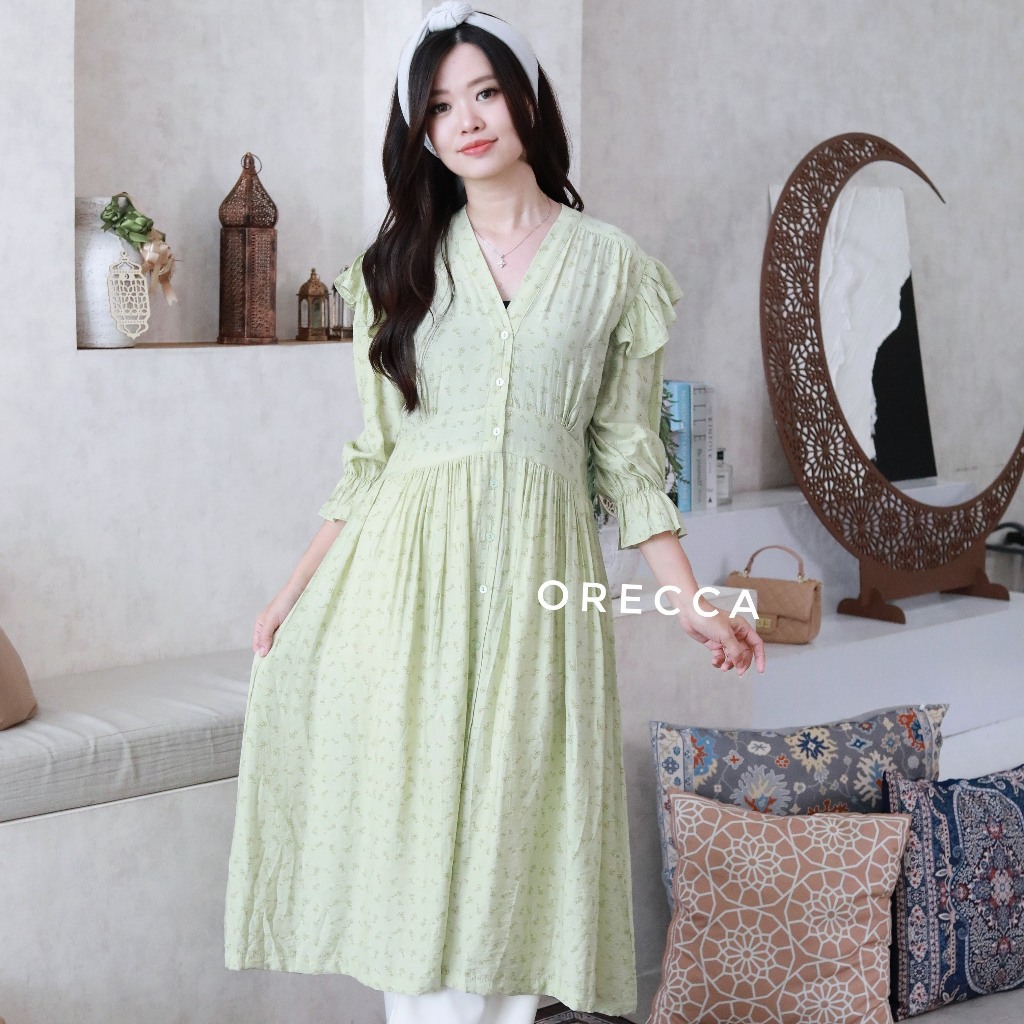 ORECCA - Asyifah Tunic Dress Bunga Wanita EID Lebaran
