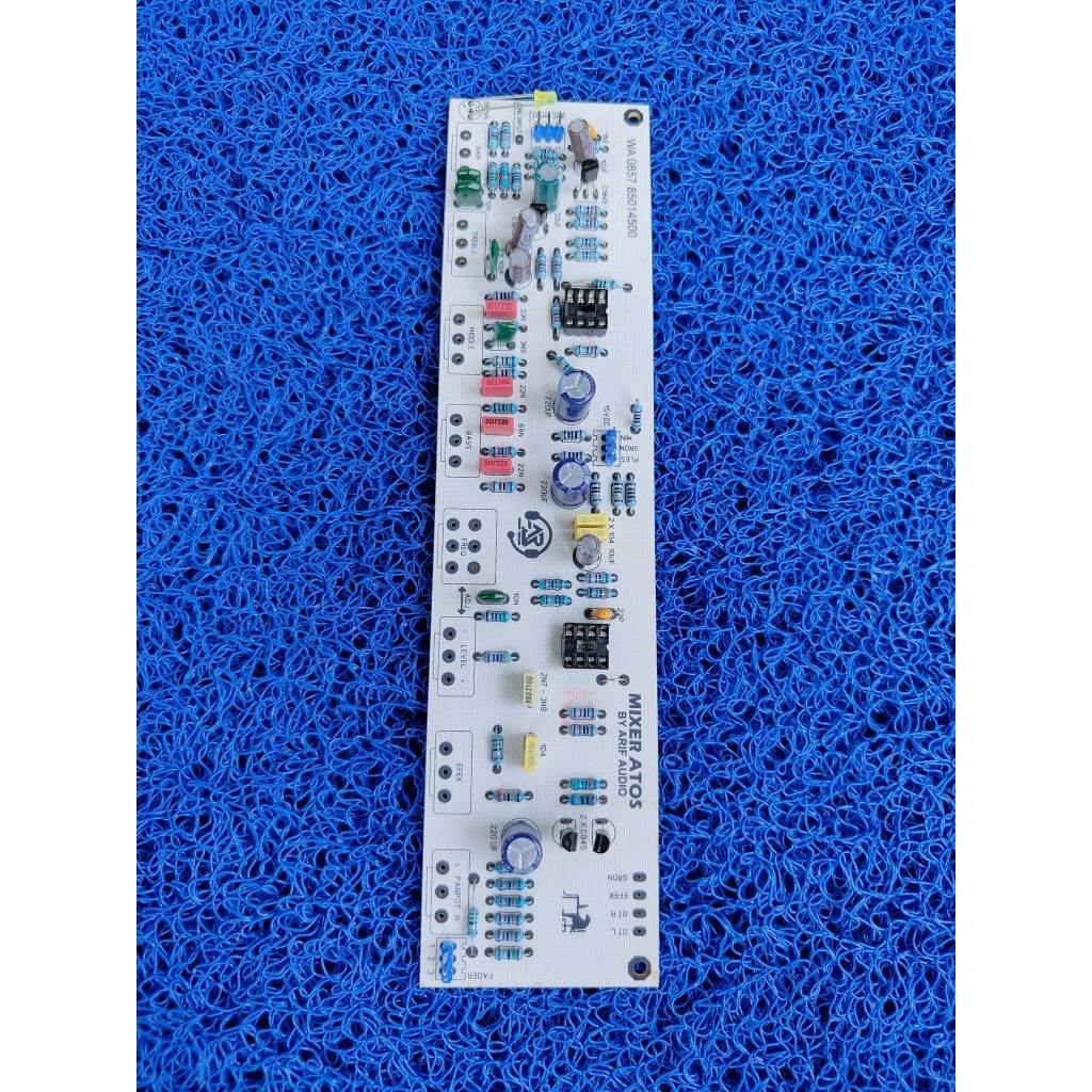 Pcb audio mixer aktif dan pasif dobel frekuensi Input mic balance tanpa potensio dan ic