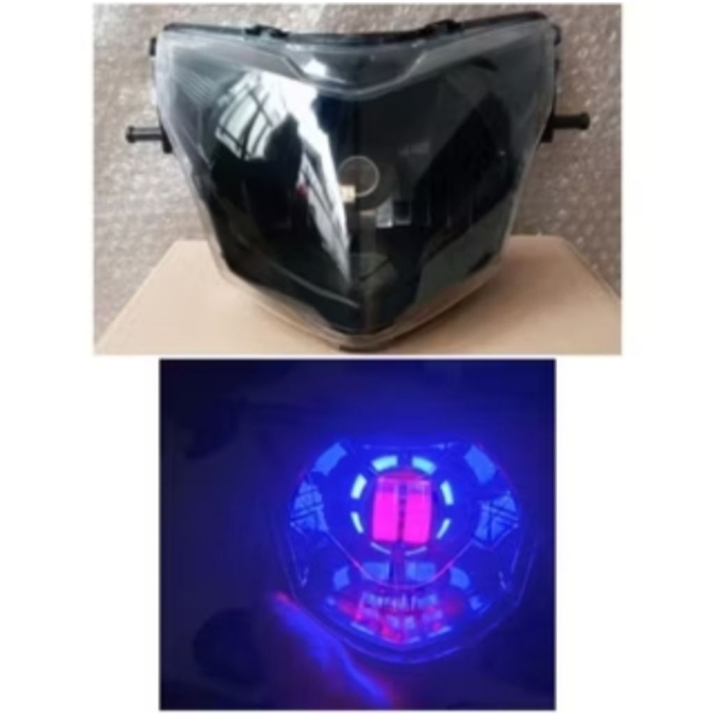 Reflektor Lampu Depan Jupiter MX New 135 Plus Lampu Proji 2 Mata Siap Pakai