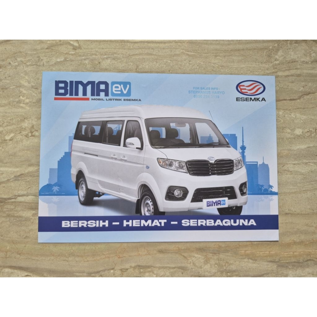 brosur katalog mobil esemka bima ev 2023 flyer