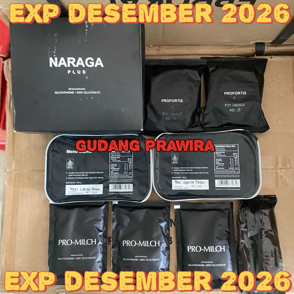 Ransum TNI Naraga Plus EXP DESEMBER /SEPTEMBER 2026 BISA PILIH MENU Eprokal Plus Promilch MTP T2SP P