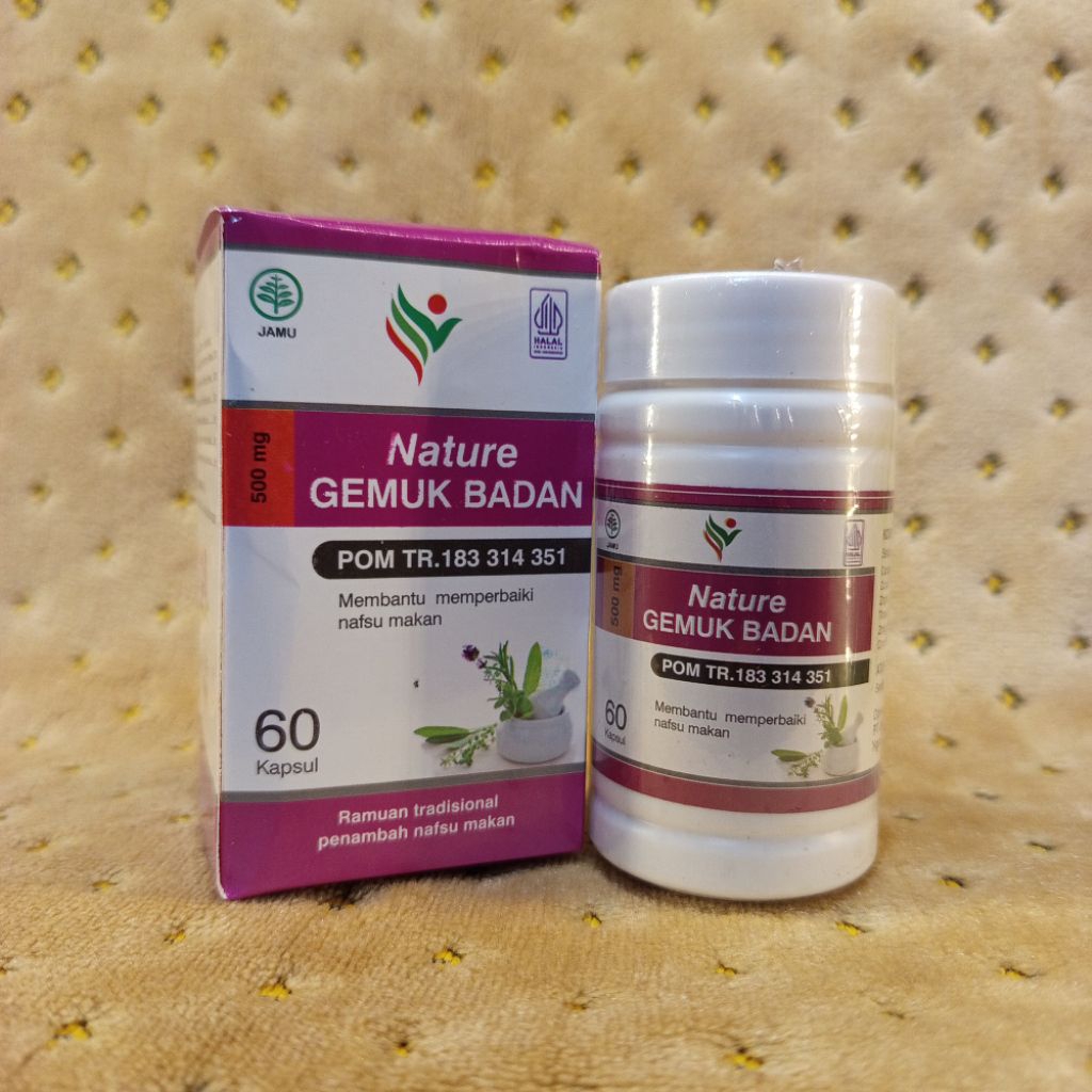 Obat Gemuk Nature Gemuk Badan Ampuh Penggemuk Badan BPOM Penggemuk Badan Asli original | Kapsul Gemu