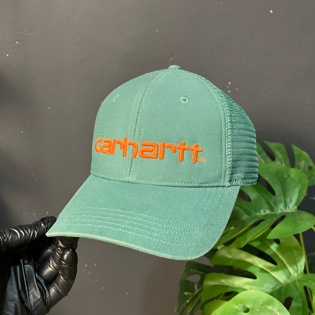 Topi trucker carhartt bordir logo