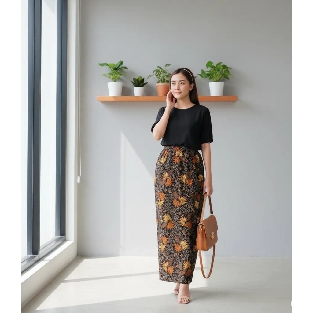 Rok Batik Span Kebaya Belah Belakang Rok Wisuda Rok Batik Katun Terbaru Bawahan Batik