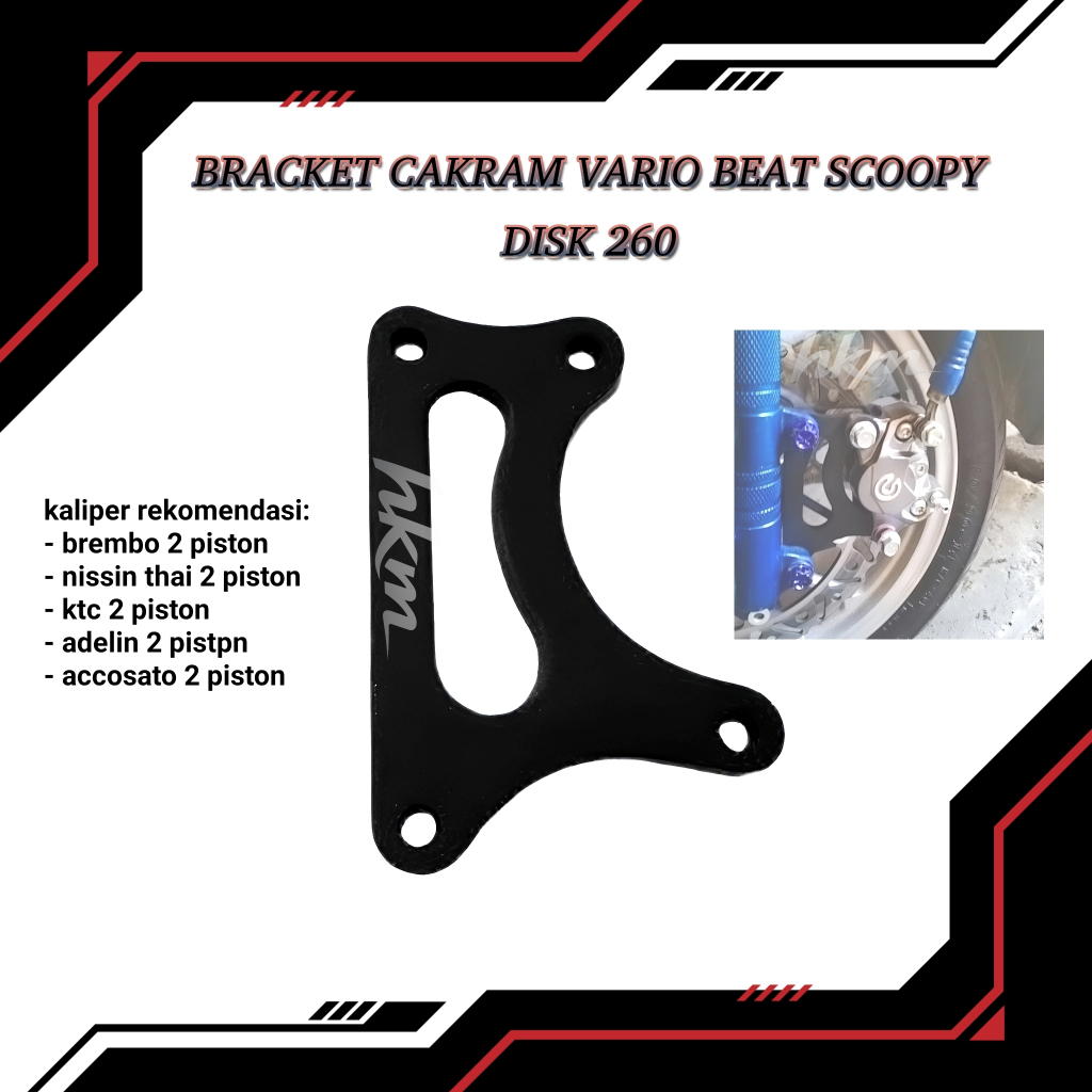 Breket Cakram Vario Beat Scoopy Kaliper Brembo 2 Piston Disk 260mm