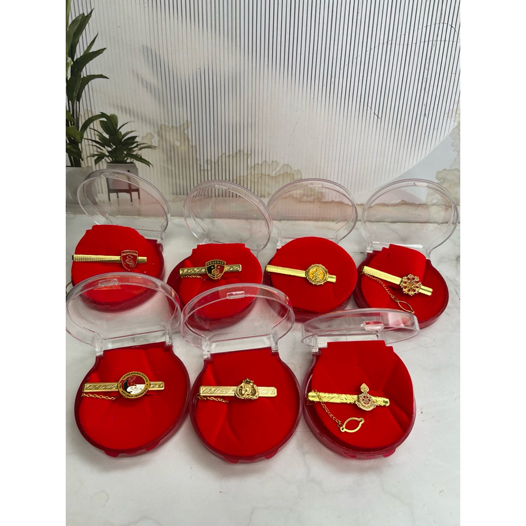 Jepitan Dasi Lengkap berbagai logo kualitas premoum | Penjepit dasi sidik sakti / penyidik Reskrim |