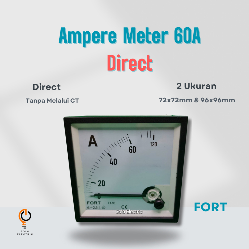 Ampere Meter 60A Direct / Ampere Meter Fort 60A Direct