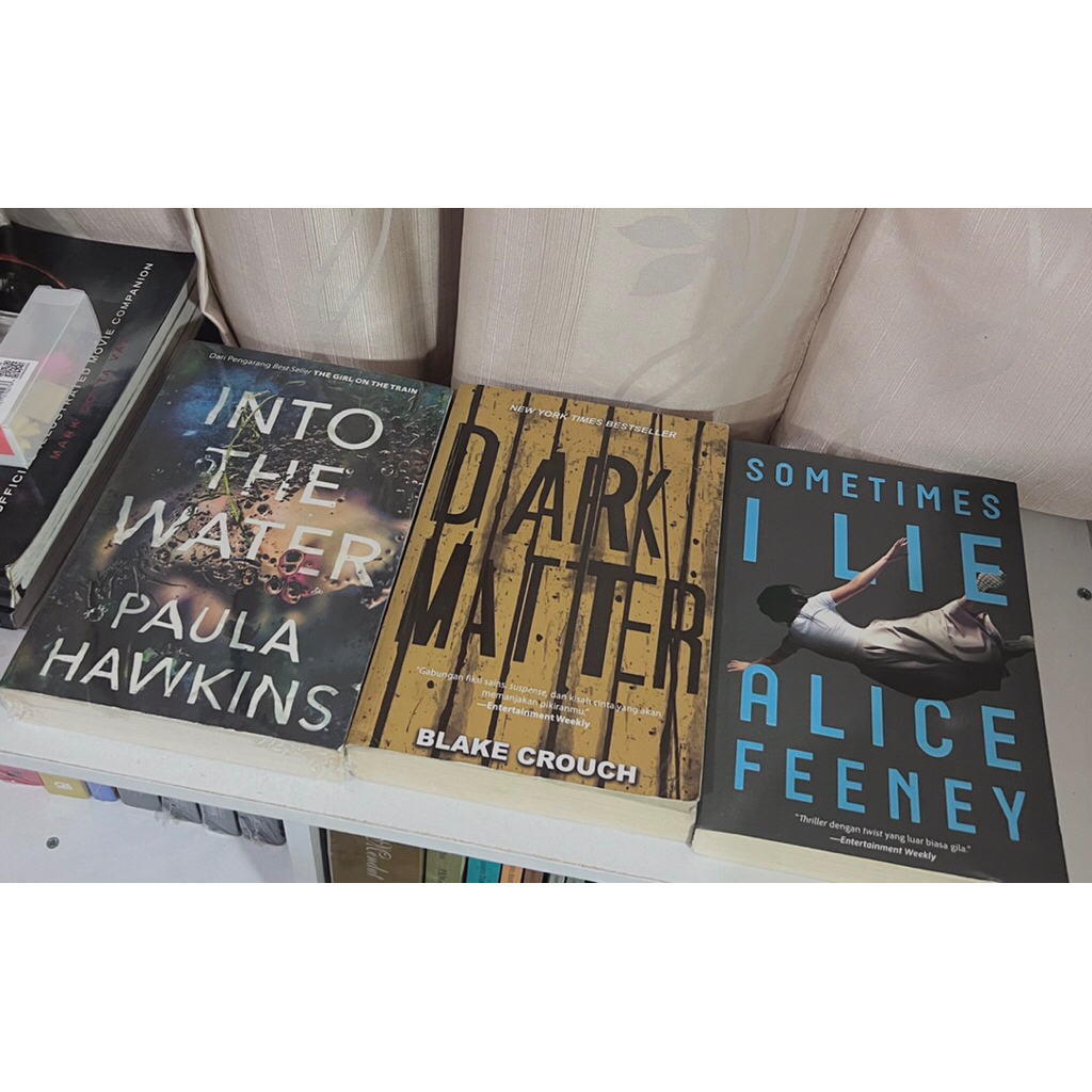 (set) novel preloved - into the water, dark matter, sometimes i lie