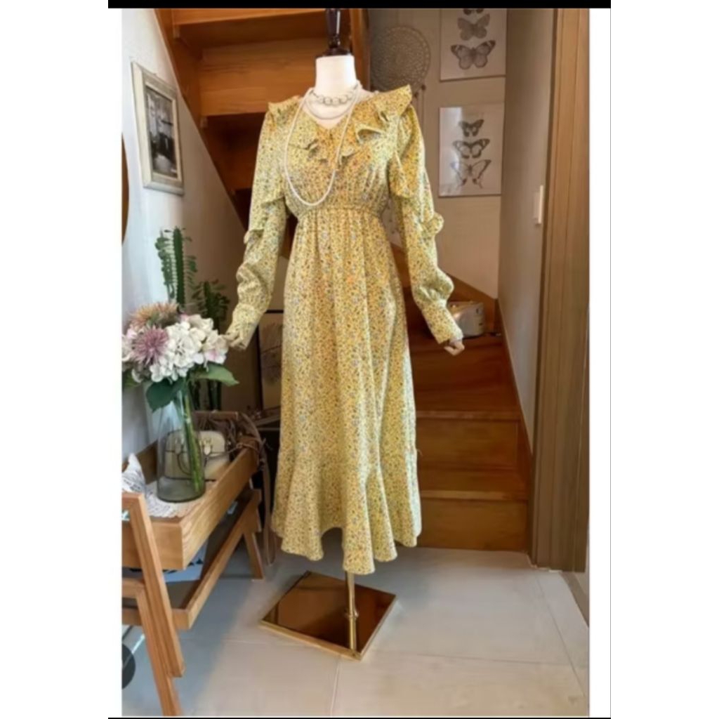 DRESS BUNGA KUNING BY IM VELY(HARGA 140)
