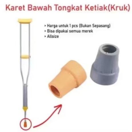 Karet Kaki Tongkat Ketiak Diameter 22mm(Kruk) per pcs