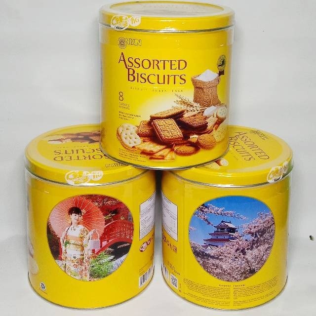 NISSIN ASSORTED BISCUITS - Nissin Assorted Yelow - BISKUIT NISSIN KALENG 650gr