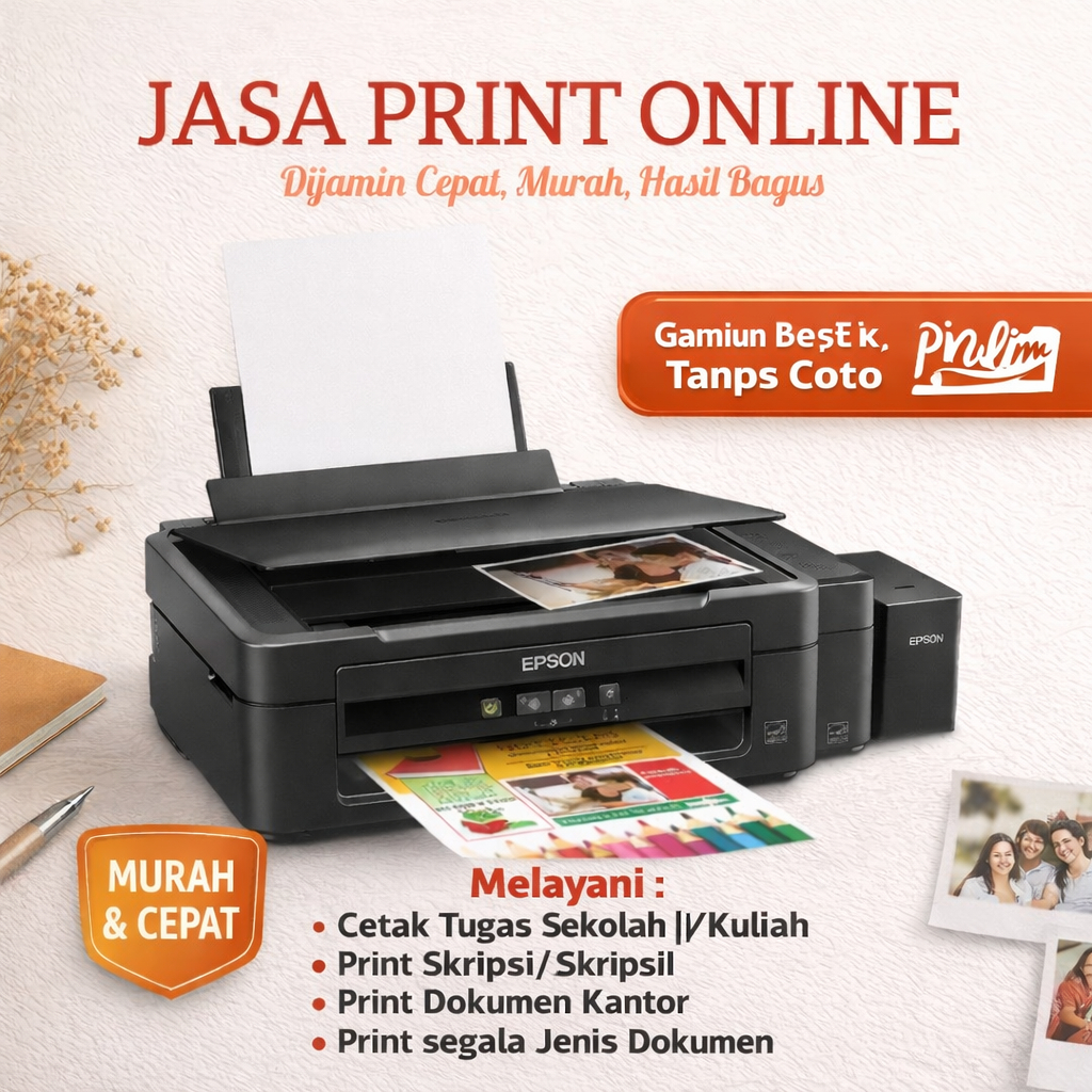 Jasa Print Online A4 – Tugas Sekolah, Kuliah & Dokumen Kantor
