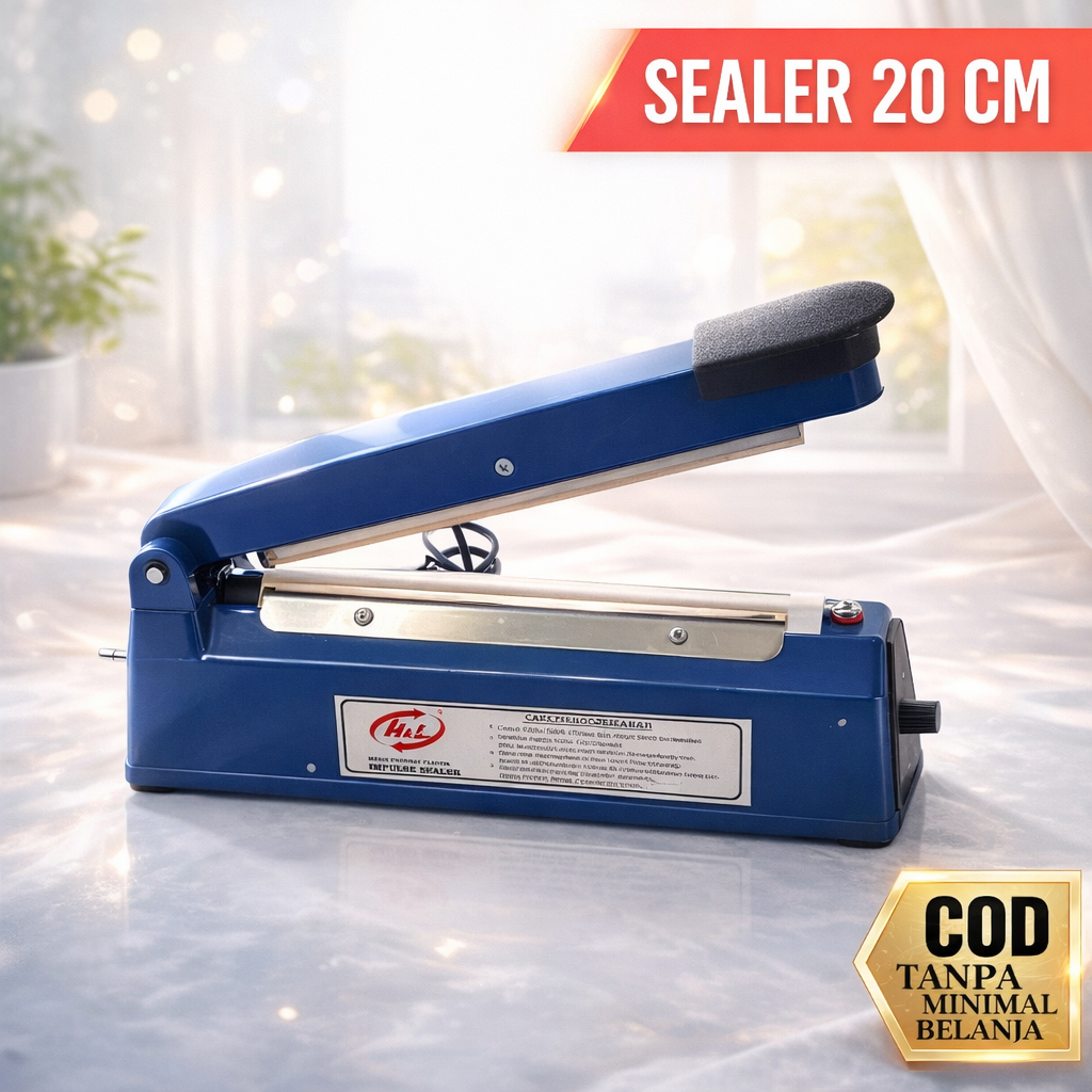 Mesin Press Plastik Impulse Sealer 20/30/40 CM | Alat Perekat Plastik Body Besi Pioline