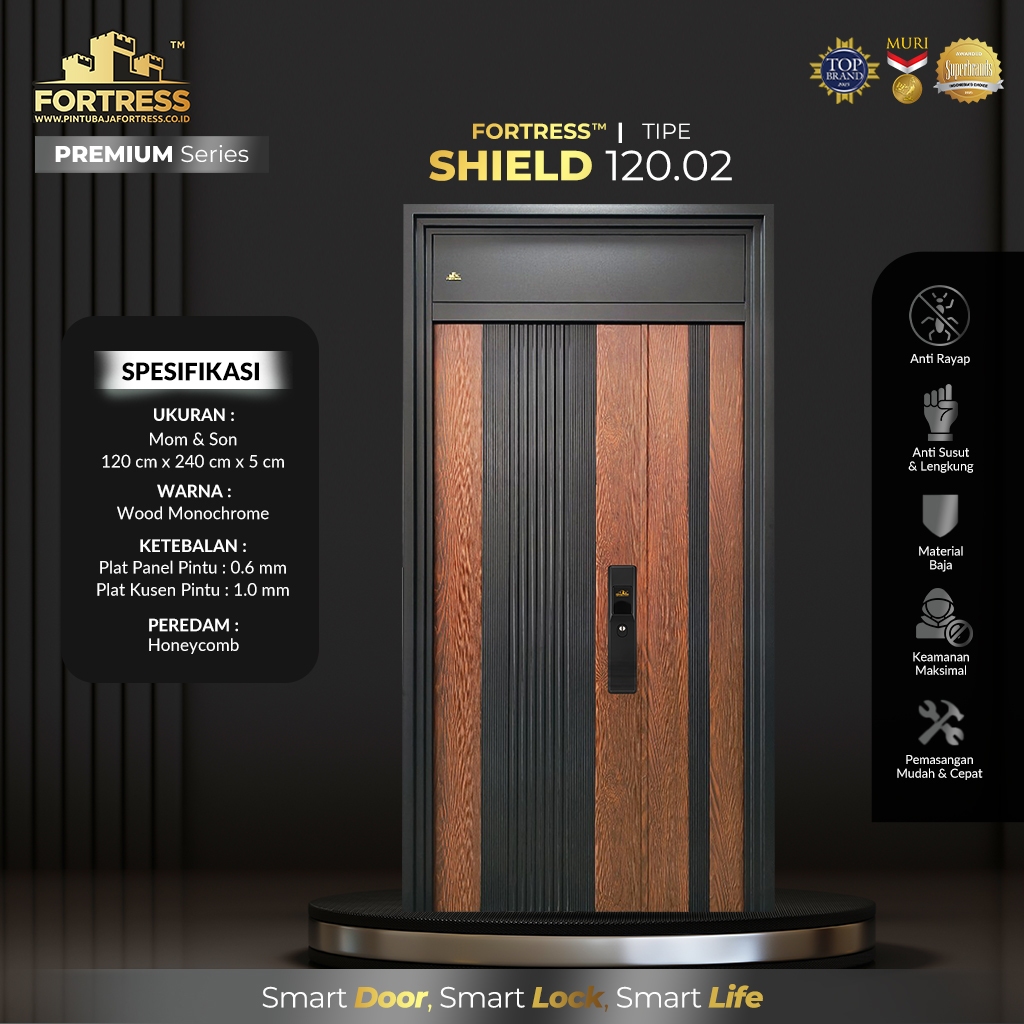 PINTU BAJA FORTRESS TYPE SHIELD 90, 120 dan 150  MOTIF 02 & 03 - JABODETABEK