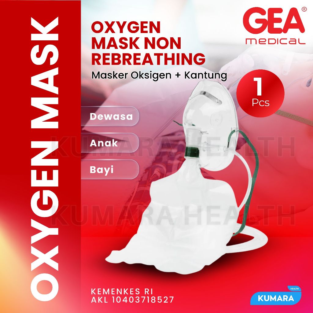 GEA - Masker Oksigen Non Rebreathing / Masker NRM