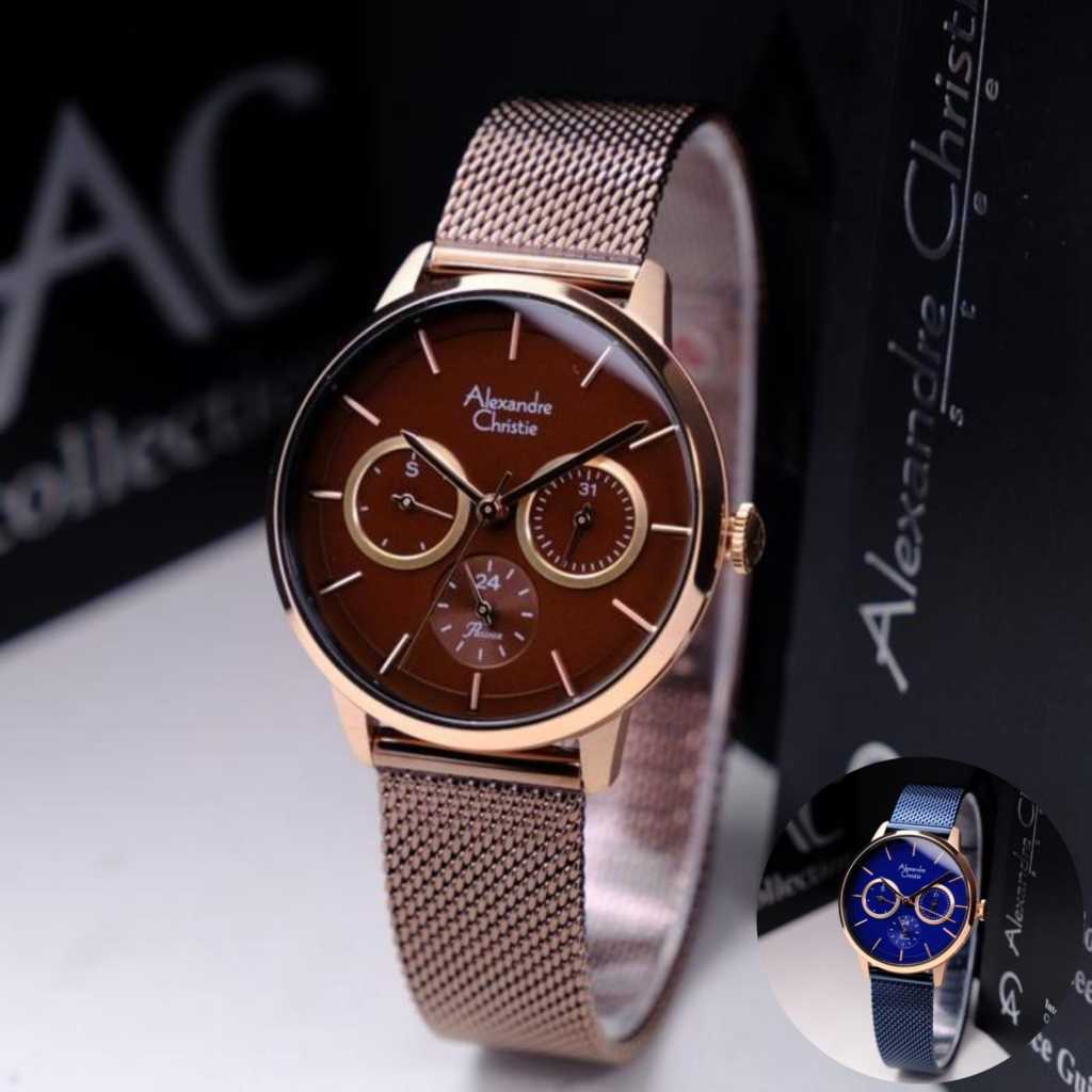 Jam tangan wanita alexandre christie ac 2682 / ac 2a38 stainless steel original