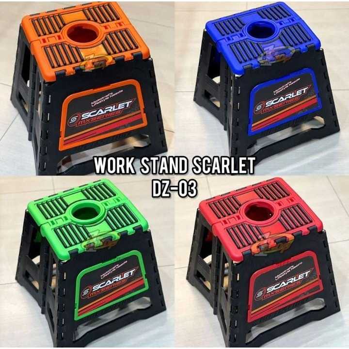 Work Stand Paddock Tengah Standar Motor Trail DZ-03 Scarlet Racing