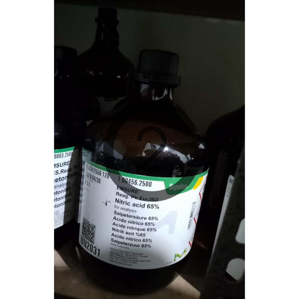 Pro Analis Asam Nitrat / Nitric Acid 65% / HNO3 Pro Analis 1 Liter Merck 100456