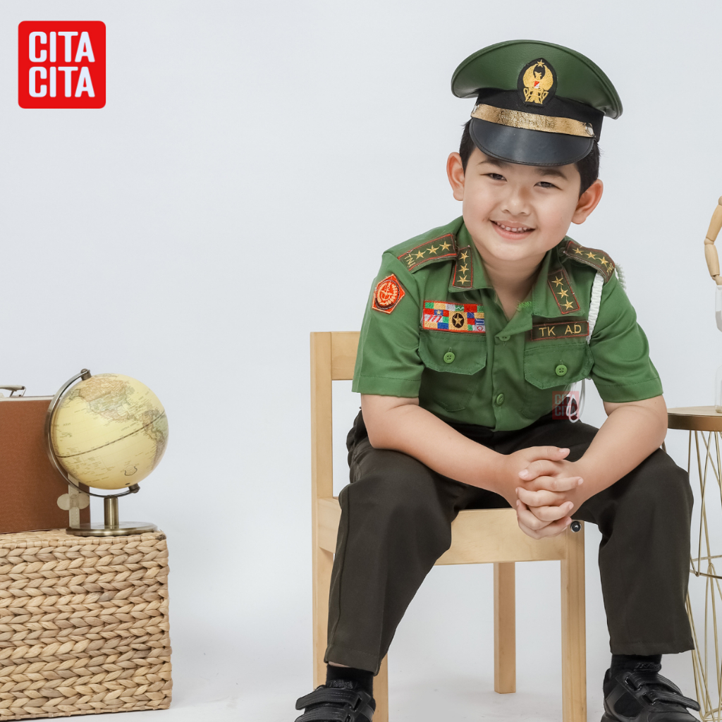 CITA CITA ANAK Baju  Pdh Tni Angkatan Darat Lengan Panjang | Seragam TNI AD Pria |