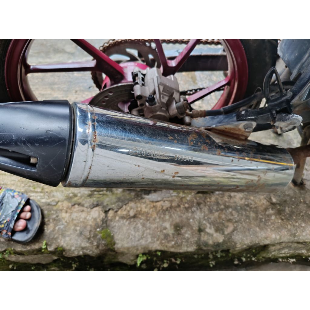 Knalpot Standar satria fu original