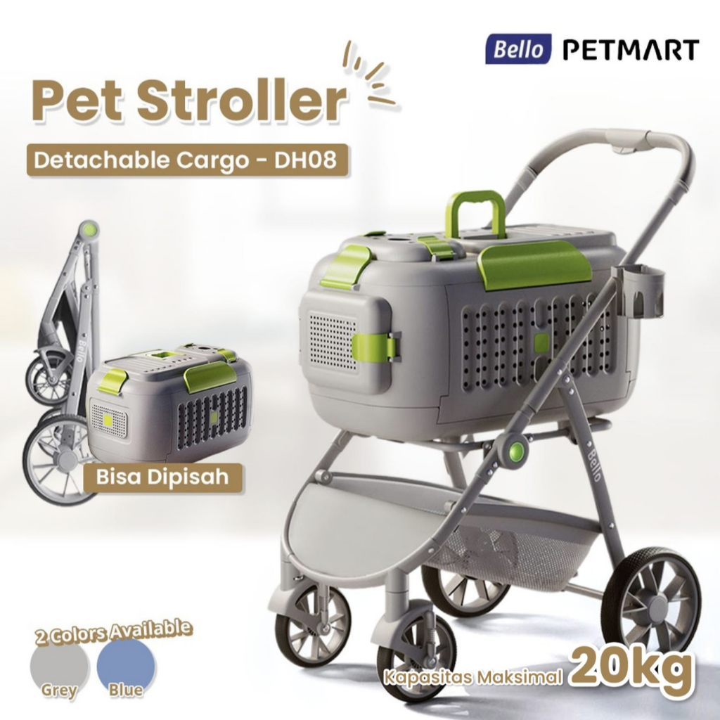 BELLO Pet Stroller Detachable Cargo DH08
